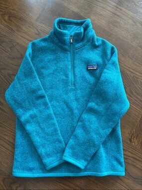 Patagonia Teal 1/4 zip Better Sweater (Fleece pullover)